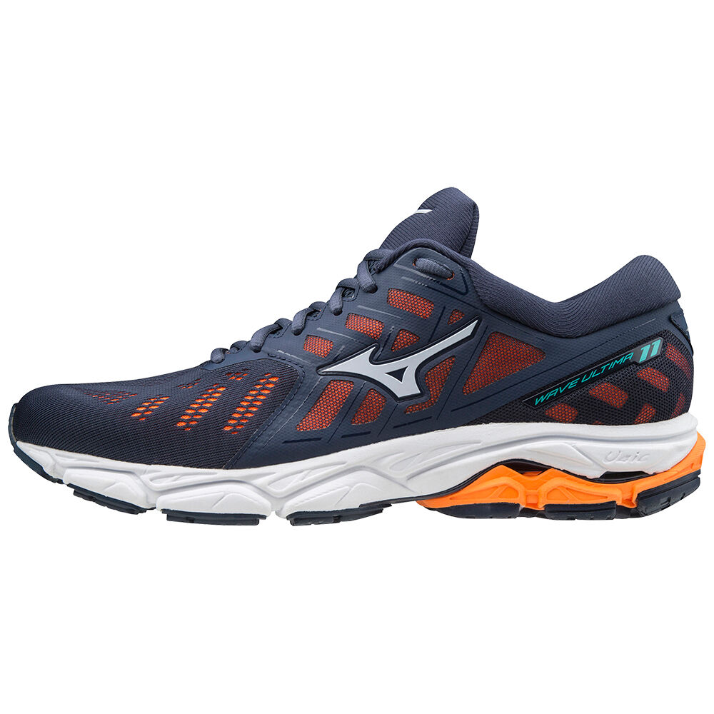 Mizuno Wave Ultima 11 Férfi Futócipő Sötétkék/Narancssárga JNA120863